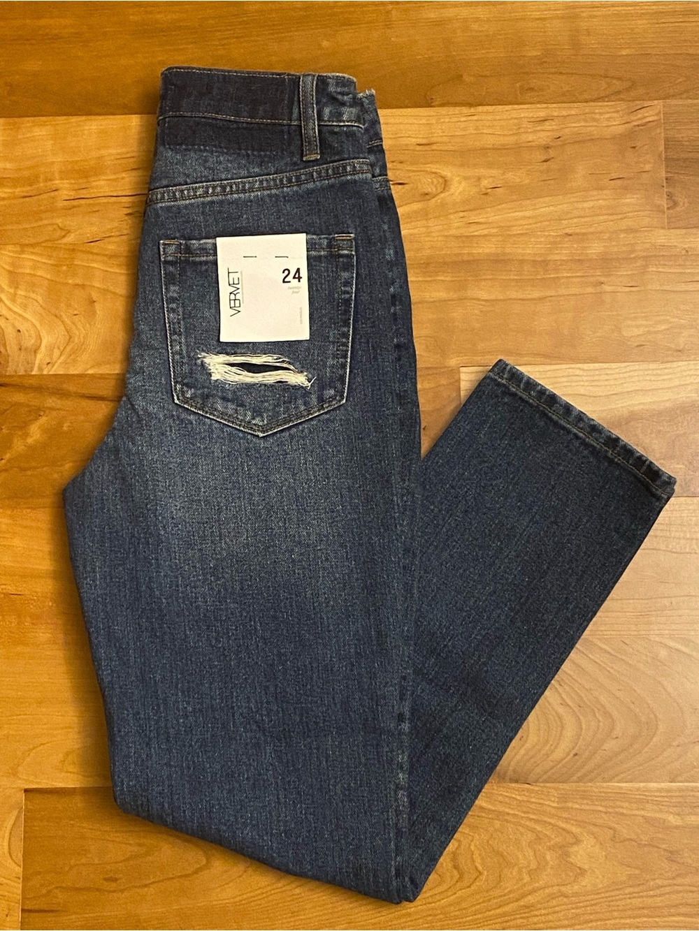 VERVET Women’s High Rise Distressed Straight/Slim Jeans